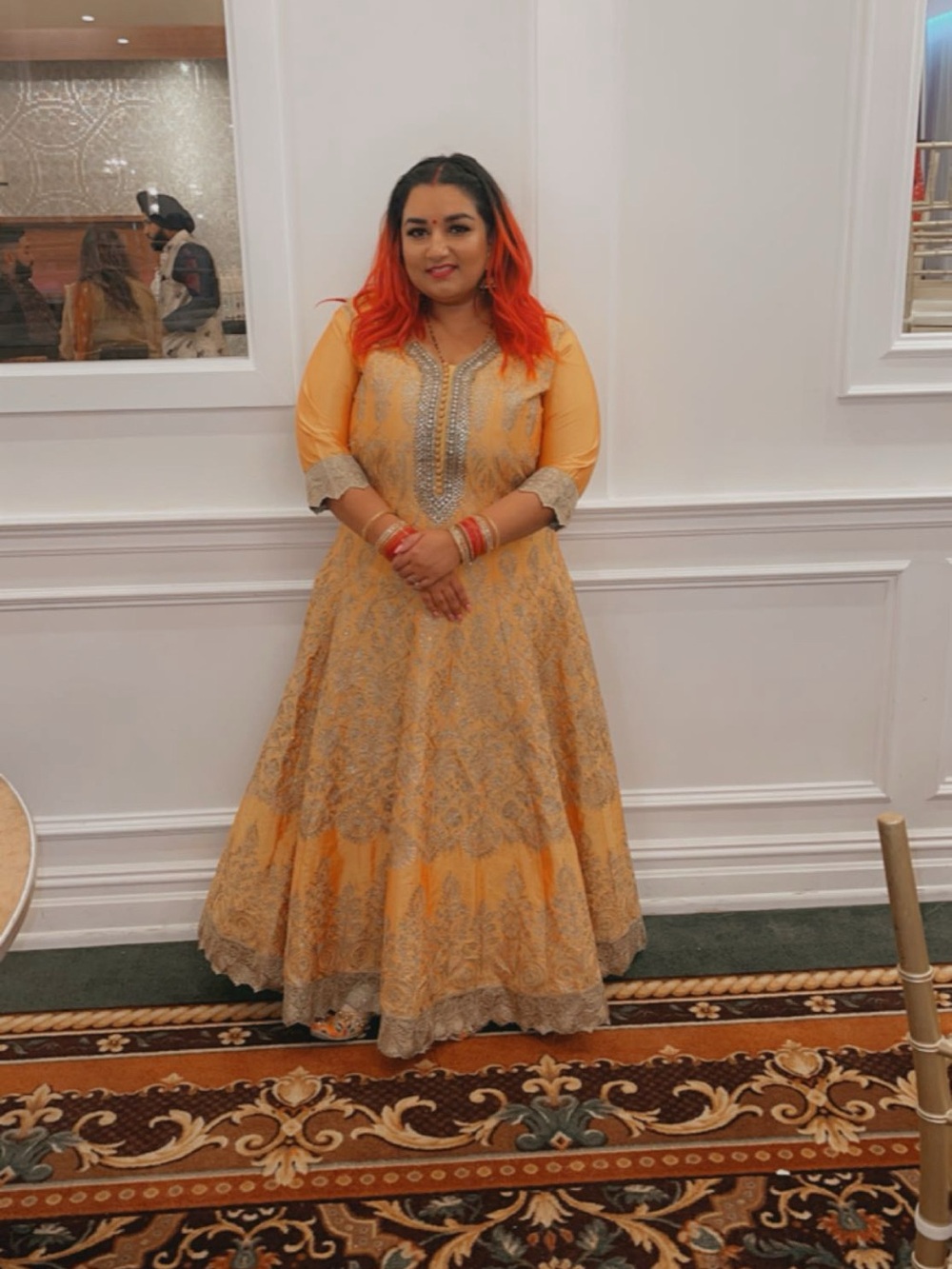 Yellow Embroidered Ethnic Dress